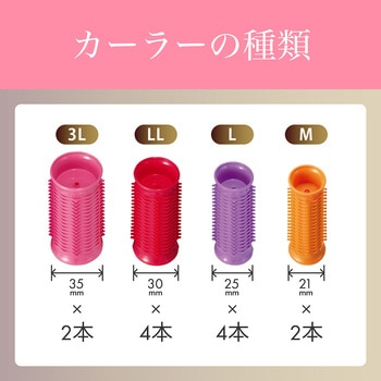 ヘアカーラー(12本タイプ) ピンク コイズミ