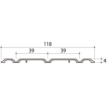 TR435UVYレール 3連(P-39) トップ(エイト)