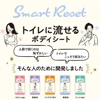 トイレに流せるボディシート12枚 男性用 LEC(レック)