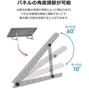 SR-TM01 ソーラーパネル架台 60～150cmパネル対応 10～60℃ 角度調節可 高強度 1台 SunRuck 【通販モノタロウ】