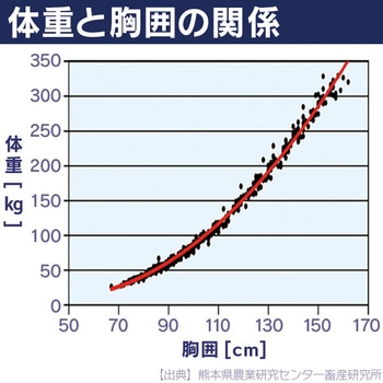 体重推定尺黒毛和種仔牛用 タバタ(畜産)