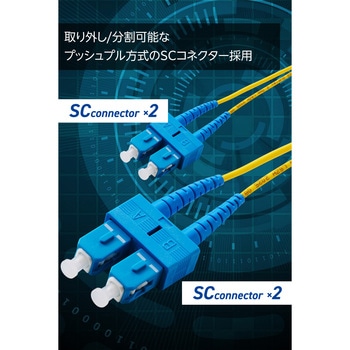 光ファイバーケーブル SC-SC 2芯 シングルモード OS2 エレコム