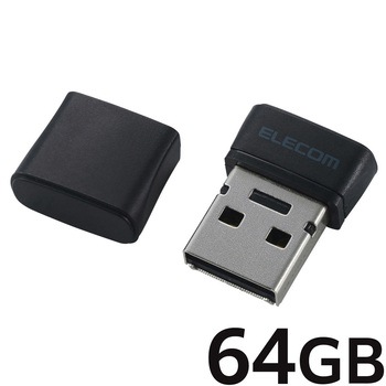 USBメモリ 小型 パスワード保護ソフト対応 AES256bit暗号化 キャップ式 ストラップホール付 エレコム