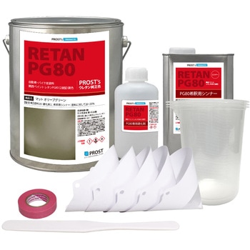 関西ペイント PG80 つや消し マットオリーブグリーン 4kgセット PROST's