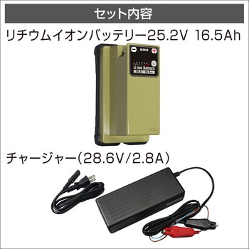リチウムイオンバッテリー25.2V 16.5Ah/14.4V 26.4Ahチャージャーセット BMO JAPAN(ビーエムオージャパン)