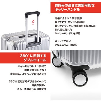 SOGLIO(ソーリオ) スーツケース 71cm 無料預入/83L/5cm拡張/TSAロック/スーツケースカバー/ネームタグ/バニラホワイ SWISS MILITARY
