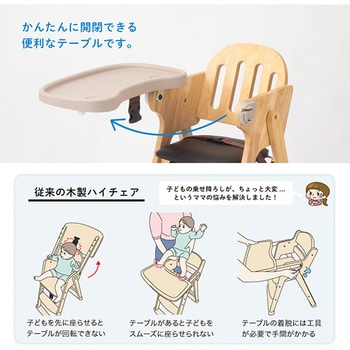 木製ハイチェア Easy-sit カトージ