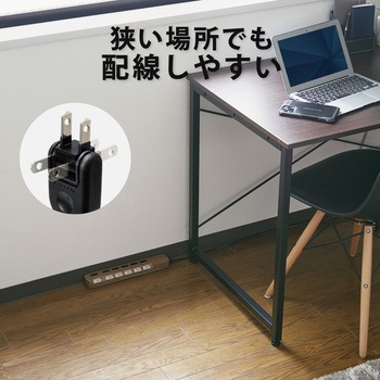 延長コード 電源タップ コンセント 2P 6個口 雷サージ 個別スイッチ ホコリシャッター 木目調デザイン エレコム