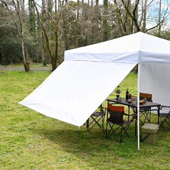 ①FIELDOOR ワンタッチタープテント（3ｍ×3ｍ）ホワイト FRT-300(WH) ワンタッチタープテント 3m×3m YAMAZEN(山善) ホワイト色