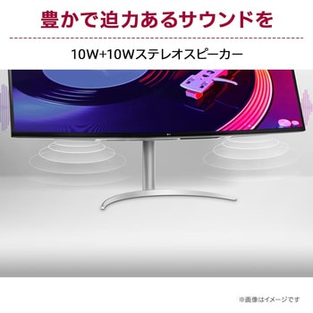49インチ ウルトラワイド 曲面 液晶ディスプレイ(5120x1440/IPS/HDMIx2/DP/TypeC(PD90W)/スピーカー/チルト/スイベル/高さ調整/3年保証) LG