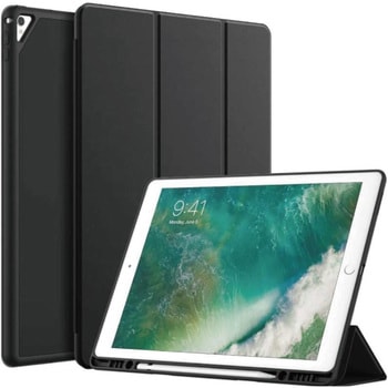 iPad Pro12.9(ダイ2・1セダイ)タイオウ タイショウゲキフラップケース ブラック エムディーエス
