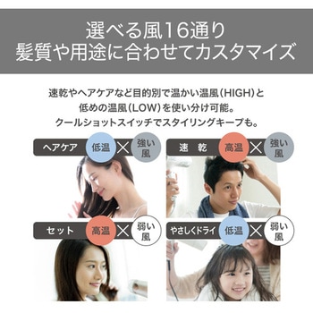 ヘアドライヤー プロテクトイオン 折りたたみ 大風量 2WAYモイスチャーフード 切替スイッチ 3段階【TURBO-DRY-SET】 静電気低減 ラク抜きプラグ 抗菌 テスコム