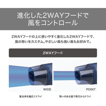 ヘアドライヤー プロテクトイオン 折りたたみ 大風量 2WAYモイスチャーフード 切替スイッチ 3段階【TURBO-DRY-SET】 静電気低減 ラク抜きプラグ 抗菌 テスコム