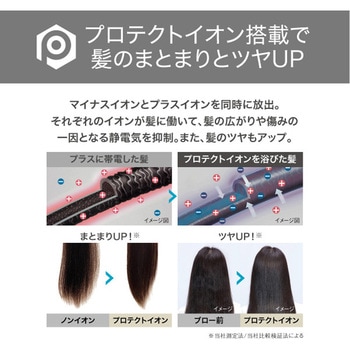 ヘアドライヤー プロテクトイオン 折りたたみ 大風量 2WAYモイスチャーフード 切替スイッチ 3段階【TURBO-DRY-SET】 静電気低減 ラク抜きプラグ 抗菌 テスコム