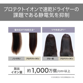 ヘアドライヤー プロテクトイオン 折りたたみ 最軽量 ハイパワー 大風量 大風圧 風量3段階/風温2段階 速乾 コンパクト ラク抜きプラグ Speedom テスコム