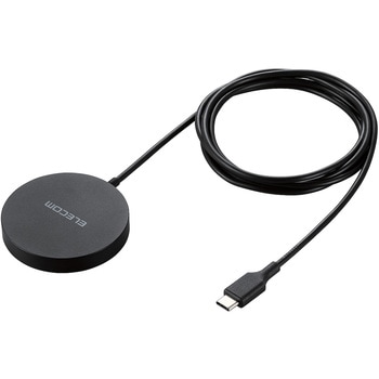 ワイヤレス充電器 Qi 認証 Qi2 対応 15W / 7.5W / 5W マグネット式 卓上 ケーブル一体 1.5m 置くだけ充電器 エレコム