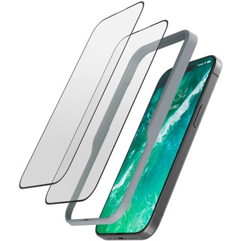 iPhone 15 ガラスフィルム 2枚入り 高透明 強化ガラス 表面硬度10H 指紋防止 飛散防止 貼り付けツール付 エレコム