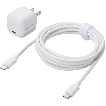 Type-C充電器 PD 20W 1ポート TypeCケーブル付属 【iPhone iPad Android スマホ タブレット その他対応】 - エレコム