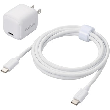 Type-C充電器 PD PPS 30W 1ポート TypeCケーブル付属 【MacBook Air iPhone iPad Android その他機器対応】 エレコム