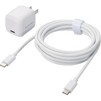Type-C充電器 PD PPS 30W 1ポート TypeCケーブル付属 【MacBook Air iPhone iPad Android その他機器対応】 エレコム