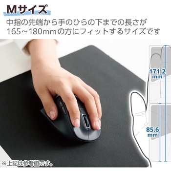 Bluetoothマウス 静音 ワイヤレス 5ボタン 左手専用 抗菌 2台接続可 EX-G エレコム