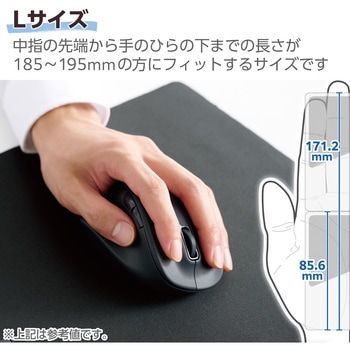 無線マウス 静音 ワイヤレス 5ボタン 左手専用 抗菌 EX-G エレコム