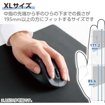 無線マウス 静音 ワイヤレス 5ボタン 左手専用 抗菌 EX-G エレコム