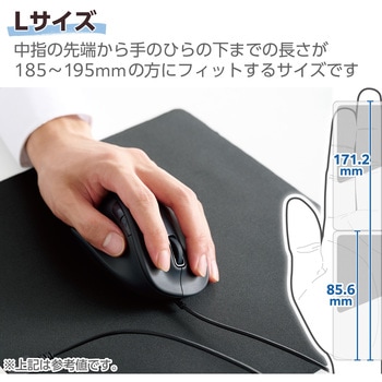 有線マウス 静音 5ボタン 左手専用 抗菌 EX-G エレコム