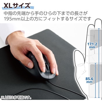 有線マウス 静音 5ボタン 左手専用 抗菌 EX-G エレコム
