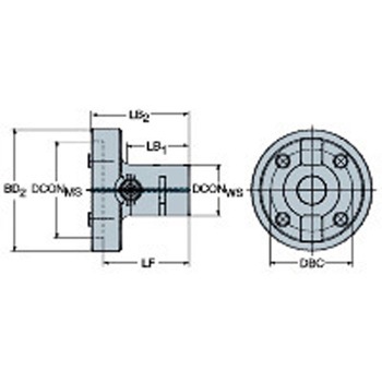 DIN 2079 クイックチェンジ付きコロマントキャプトアダプタ - サンドビック