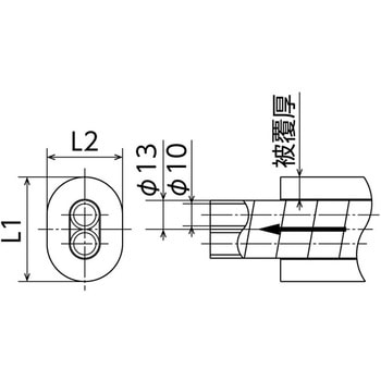PEX10CT-P10-50F カポリツインW被覆付10Ax2 オンダ製作所 長さ