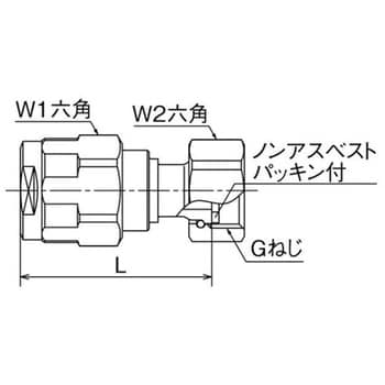 WJ18-1313-S WJ18型 ナット付アダプター黄銅 1個 オンダ製作所 【通販 