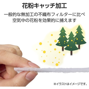 エアコンフィルター 吸気口用 花粉 ほこり取りフィルター 抗菌 フリーカット 縦40×横80cm 3枚入り エレコム