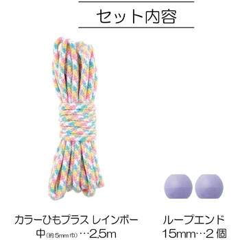 ひも&ループエンドセット レインボー - サンコッコー