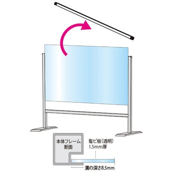 パーテーションスタンド (塩ビ仕様) 常磐精工