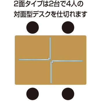 アクリルパーテーション二面タイプ 常磐精工