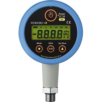 デジタル圧力計 KDM30α 外部電源駆動タイプ クローネ 汎用圧力計