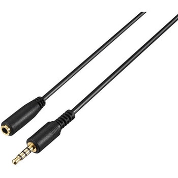 PCヘッドセット延長ケーブル 4極 0.3m ブラック BUFFALO(バッファロー)