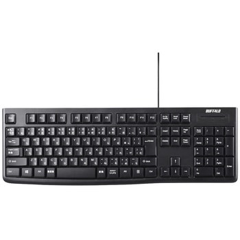 USB&PS/2接続 有線スタンダードキーボード ブラック BUFFALO(バッファロー)