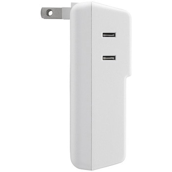コンセント付きAC充電器 USB×2 2.4A ホワイト BUFFALO(バッファロー)