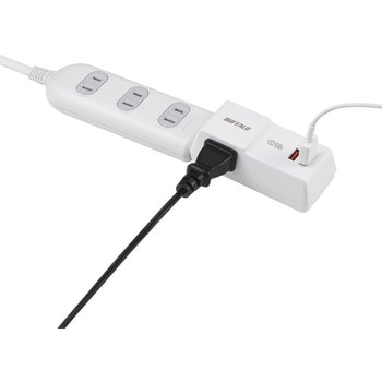 コンセント付きAC充電器 USB×2 2.4A ホワイト BUFFALO(バッファロー)