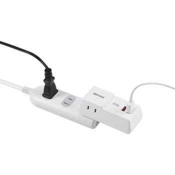 コンセント付きAC充電器 USB×2 2.4A ホワイト BUFFALO(バッファロー)