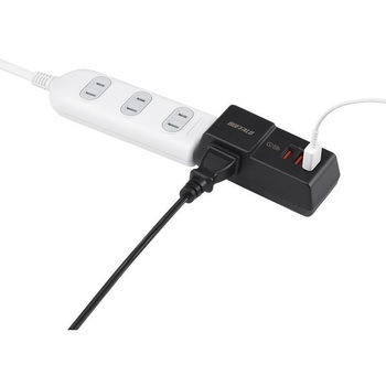 コンセント付きAC充電器 USB×3 3.6A ブラック BUFFALO(バッファロー)