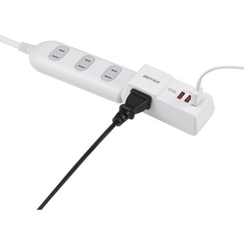 コンセント付きAC充電器 USB×3 3.6A ホワイト BUFFALO(バッファロー)