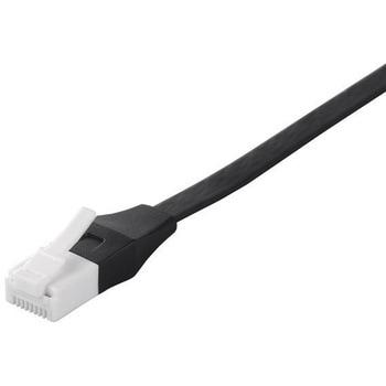 Cat6 ツメの折れないLANケーブル フラット ストレート 20m ブラック BUFFALO(バッファロー)