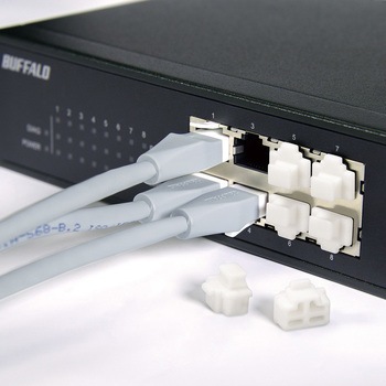 LANポートカバー 6個入り ホワイト BUFFALO(バッファロー)