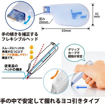 修正テープ ホワイパースイッチ 抗菌仕様 プラス(文具)