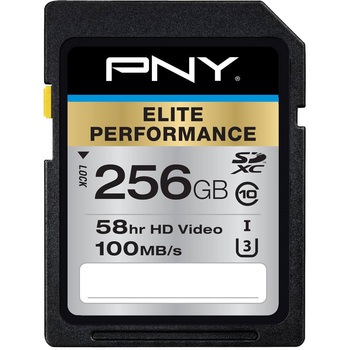 PNYブランド EliteシリーズClass 10 U3 SDフラッシュメモリカード256GB/P-SDX256U395-GE PNY TECHNOLOGIES