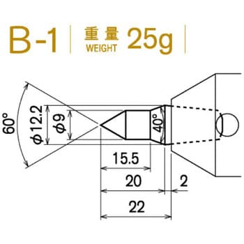 B 1 センターヘッド 1本 カブト工業 通販サイトmonotaro