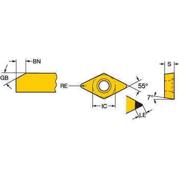 コロターン107 旋削用CBNポジチップ(620) - サンドビック